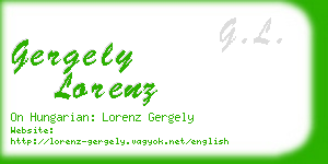 gergely lorenz business card